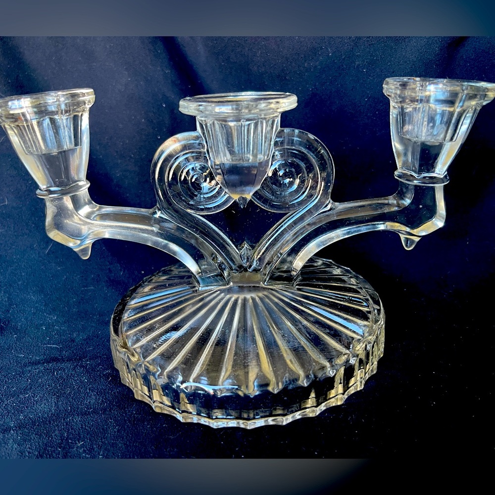 Jeanette glass, candle holder, wedding,